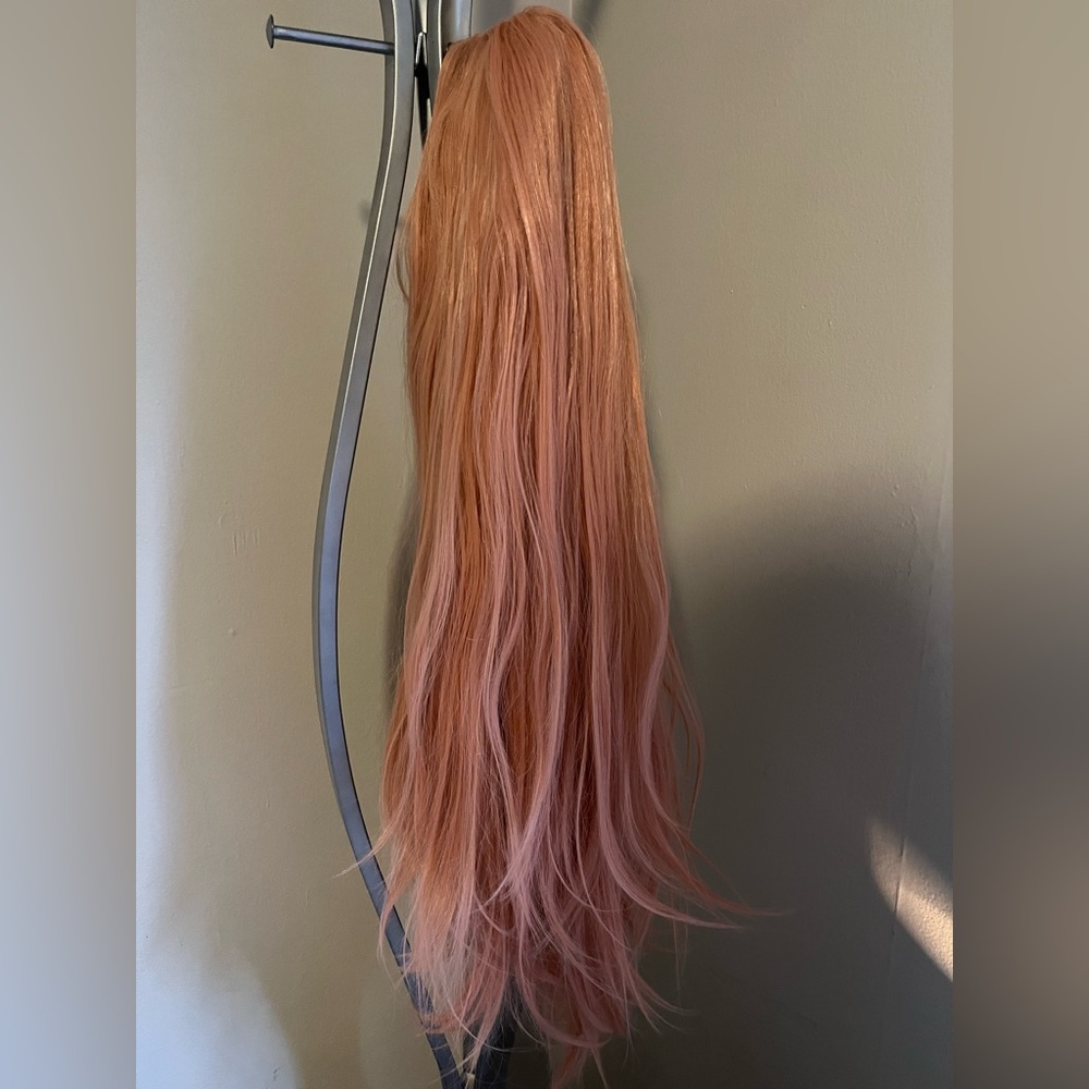 24 in powder pink synthetic wig